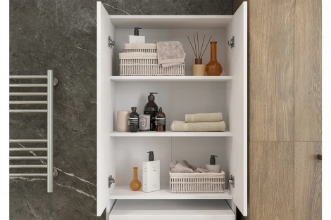 Пенал Арника 640 с нишей для стиральной машины, Белый