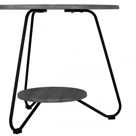 Стол журнальный BeautyStyle 38 орех гикори grey/черный Mebelik 009434