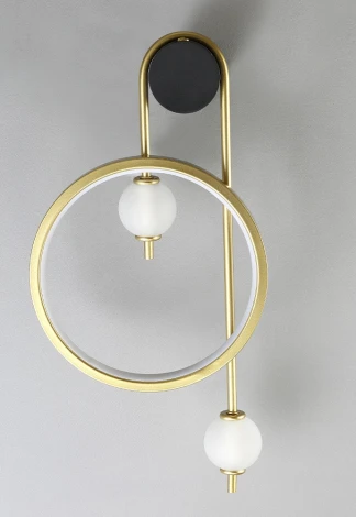 Настенный светильник RODRIGO AP20W LED BLACK/GOLD (220V, шарики, кольцо)