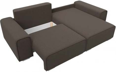 Диван угловой Лига-029 правый угол (Коричневый/Рогожка) Лига Диванов арт.121931