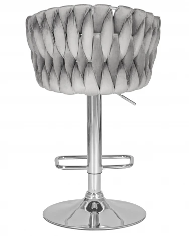 Стул барный DOBRIN MARCEL (серый велюр (MJ9-75))