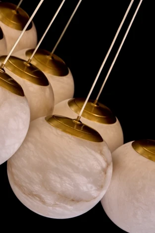 Подвесная люстра Fluorite Unity FL1048-19PO (220V, на проводе, шарики)