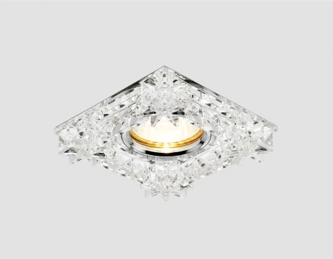 Встраиваемый точечный светильник Ambrella Хрусталь Зеркальный K130 CH