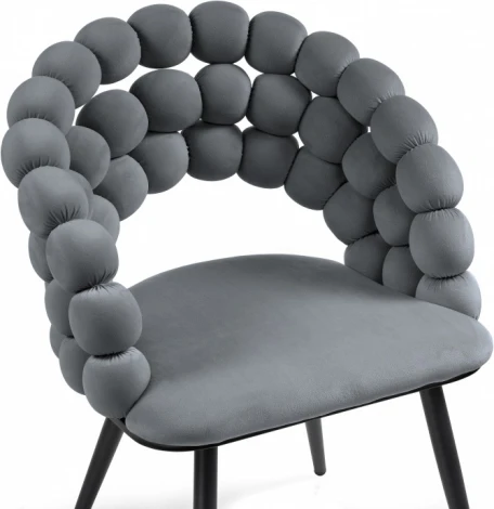 Стул на металлокаркасе Woodville Ball dark gray / black