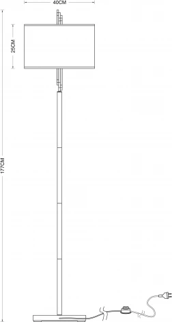 Торшер Arte Lamp Julietta A5037PN-2CC (220V, выключатель)