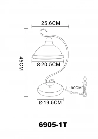 Интерьерная настольная лампа Globo SASSARI 6905-1T
