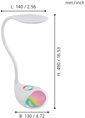 Интерьерная настольная лампа для школьника Eglo Cabado 1 97078 (LED, 220V)