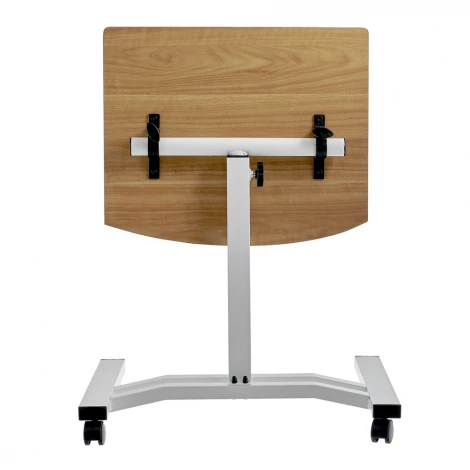 Стол многофункциональный на колёсах, 48x40 см, «РОЛЕТ», 1 ножка, регул.высота, мдф, металл, тёмн. дерево, чёрный