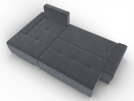 Диван угловой Лига-119 угол левый (ДСП,Брус,Фанера,ЛДС,Велюр/Серый) Лига Диванов 137092L