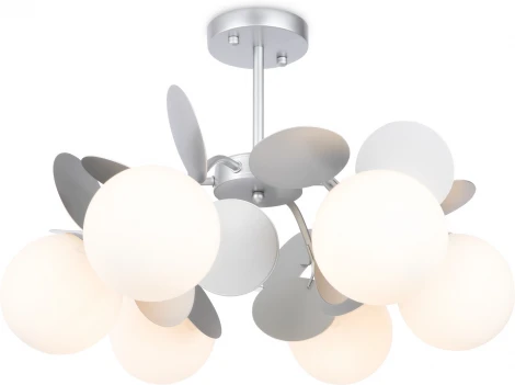 Потолочная люстра на штанге Freya Satellite FR5165PL-06S (220V, шарики)
