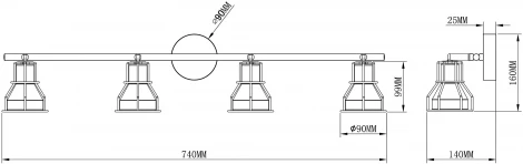 Спот Moderli Source V2704-4C
