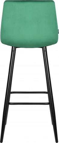 Стул барный DOBRIN NICOLE (черные матовые ножки, зелёный велюр (108-64))
