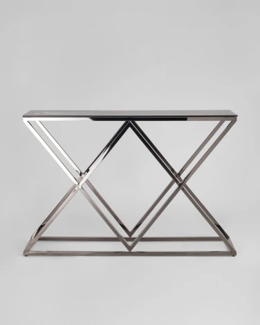Консоль Stool Group ИНСИГНИЯ 115*30 сталь темный хром стекло smoke УТ000001969