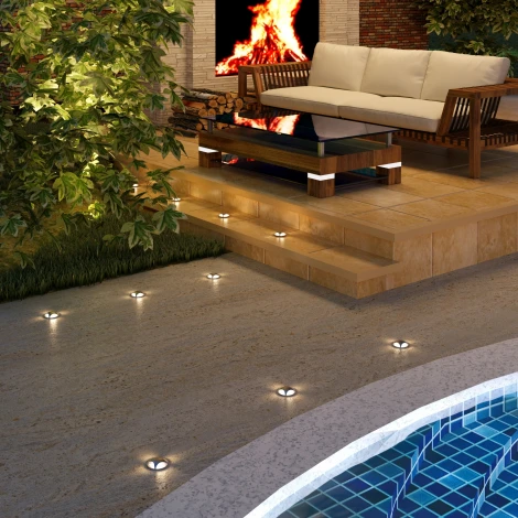 Встраиваемый светильник уличный Elektrostandard MRL LED 1106 алюминий (220V, круглые, IP65)