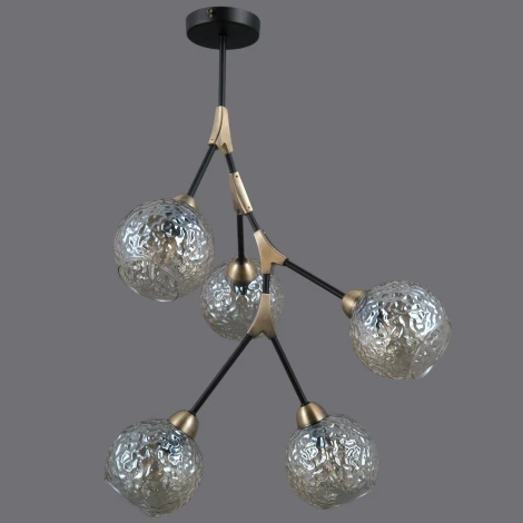 Потолочная люстра на штанге ILLUMICO IL0263-5PSQ-79 BK AB (220V)