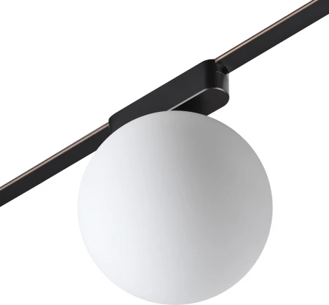 Трековый смарт-светильник для низковольтного шинопровода Novotech Easy 359478 черный с двумя режимами работы LED 6W 24V 3000-6000K (умный дом - Алиса, Tuya Smart, шар)