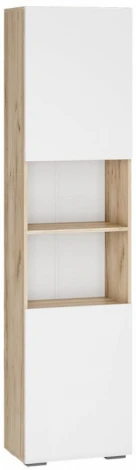 Стеллаж Алетра ПО-500 (Алетра ПО-500 дуб крафт серый / глянец белый) Woodville арт.580874