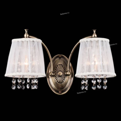 Бра Natali Kovaltseva Versailles, 2 плафона, бронза с белым и прозрачным
