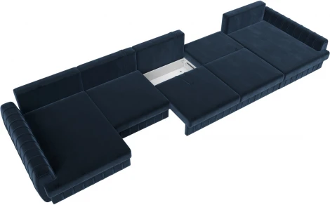 Диван П-образный Лига-057 НПБ МегаЛонг Лига Диванов (Велюр) арт.129363