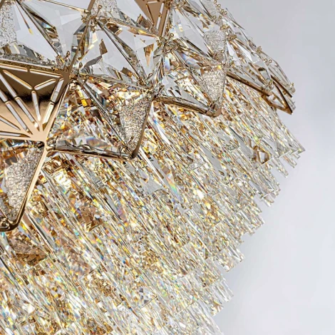 Подвесная люстра хрустальная Modelux MODELUX ML.7555.25 GD