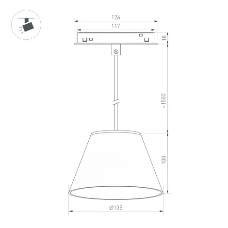 Трековый светильник магнитный светодиодный MAG-ORIENT-OLLAS-HANG-5W Day4000 (BK-GR, 80 deg, 48V) (Arlight, IP20 Металл) 036386