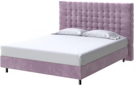 PROxSON Кровать Tallinn Boxspring Standart (Ткань: Велюр Лофти Слива) 80x200