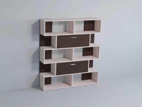 Стеллаж Удобный УС-3, Венге светлый/Венге темный, МАМА