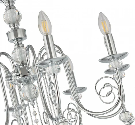 Подвесная люстра Arte Milano AM346109 346109/8 CR (220V, подвески, на цепи, подсвечник, свеча)