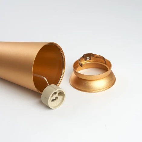 Подвесной светильник Feron ML1858 Barrel BELL levitation 48423 MR16 35W золото черный (220V, на проводе, круглые)