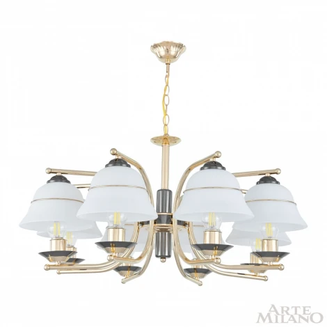 Подвесная люстра Arte Milano Florentia-1240 301240/8 Bk/Gd (220V, на цепи)