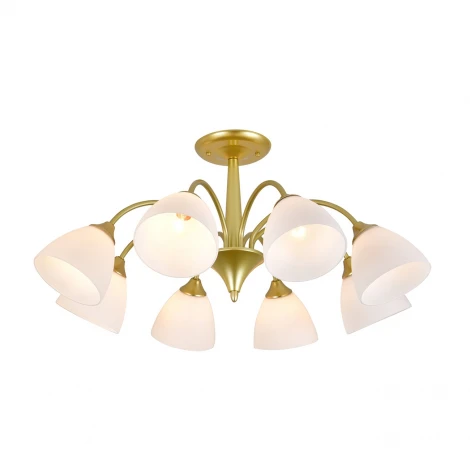 Потолочная люстра на штанге Escada Ilex ES0000034 150003/8R E27*60W Gold