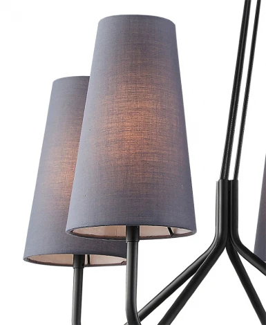 Подвесная люстра Lumien Hall Либера 4007/6P-BK-GR-BL