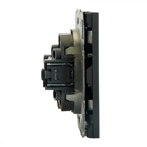 ТВ-розетка (черный уголь, soft touch) Stekker Эмили 49849