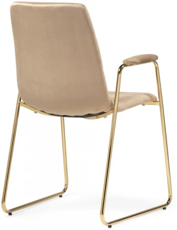 Стул Woodville на металлокаркасе Lana beige / gold 15545