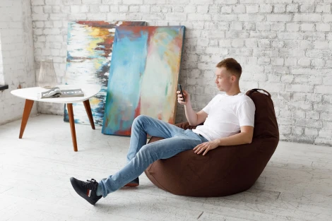 Кресло мешок Dreambag Груша Коричневый Велюр (3XL, Классический) 5022941