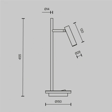 Интерьерная настольная лампа Maytoni Estudo Z010TL-L8W3K (LED, 220V, выключатель)