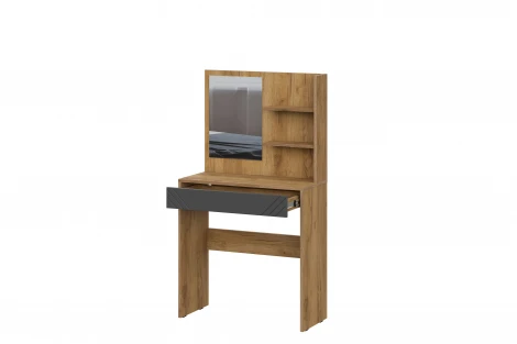 Стол туалетный с Зеркало Арникам Байкал, Дуб Золотой, Графит