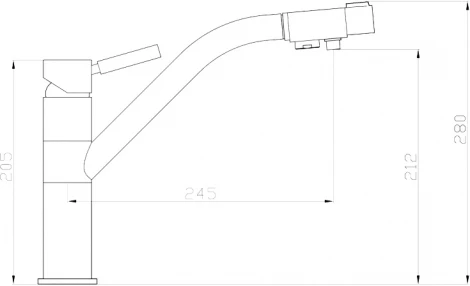 Смеситель Zorg Sanitary ZR 401 KF nickel для кухонной мойки