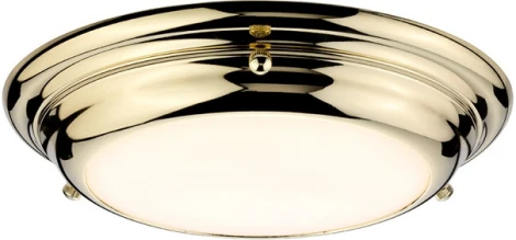 Потолочный светильник круглый для ванных комнат Elstead WELLAND-F-S-PB (LED, 220V, круглые, IP54)