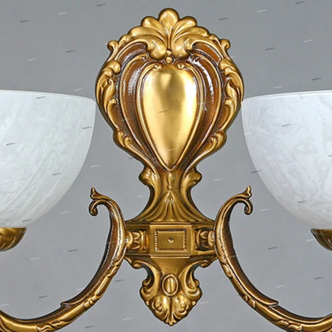 Бра Ambiente by Brizzi Seville, 2 плафона, бронза с белым