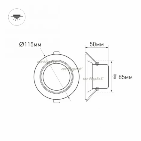 Встраиваемый точечный светильник Arlight LTD 018410 (LED, 220V, круглые, IP40)