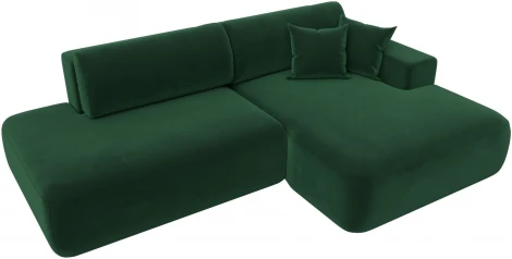 Диван угловой Лига-036 НПБ Модерн правый угол (Зеленый/Велюр) Лига Диванов арт.121410