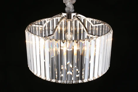 Подвесная люстра Aployt Nela APL.746.03.05 (220V, хрусталь, на цепи, свеча, круглые)