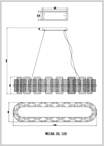 Подвесной светильник Nelly WE158.32.123 Wertmark (LED, 220V, на тросе)