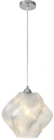 Подвесной светильник Lumion Tide 8288/1A хром/прозрачный, металл/стекло E27 1*60W 220V (на проводе)