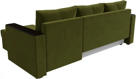 Лига Диванов угловой диван Атланта Лайт Б/С правый угол (Микровельвет/Зеленый)