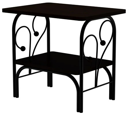 Прикроватная тумба МК-7, ММД 202, Черный/Венге, Форвард