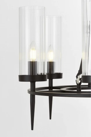 Подвесная люстра Lumina Deco Moratti LDP 8022-6 BK+PR