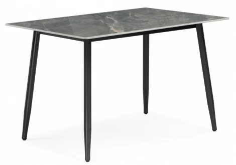 Кухонный стол Woodville Rion 120 серый мрамор / черный