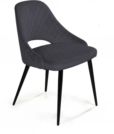 Стул William ромб, бархат серый 27/ черный конус Top Concept custom 78245